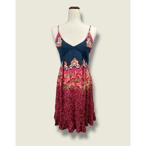 Farm Rio Mini Dress Spaghetti strap Mixed Print Sz small